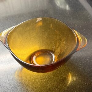 Vintage Amber Glass Prep Bowl